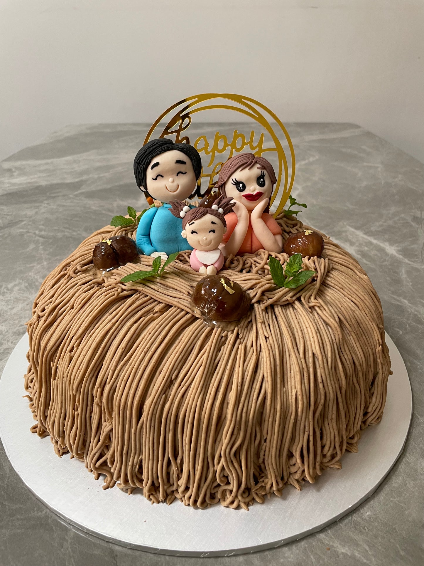 Mont Blanc chestnut cake