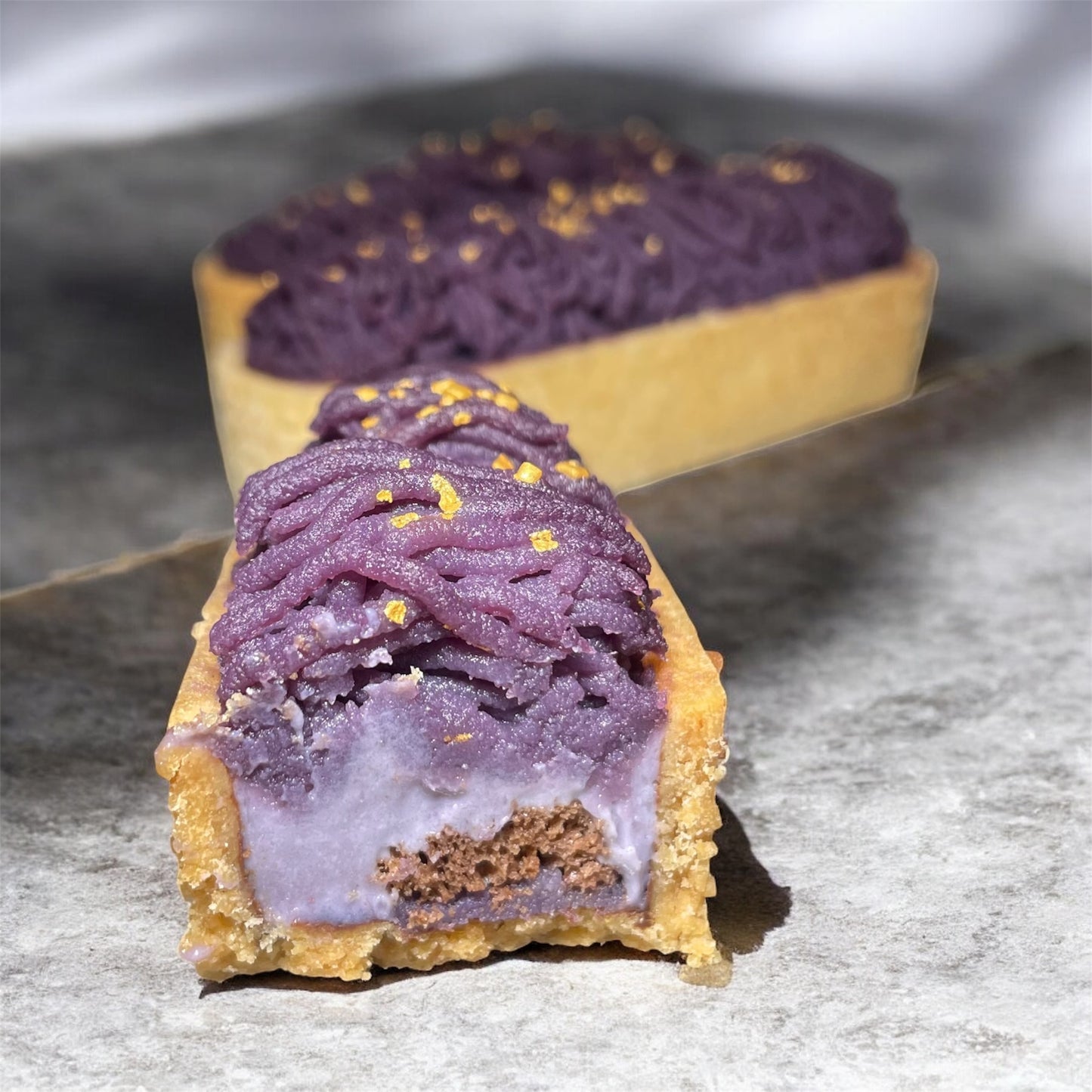 Ube Purple Yam Mont Blanc Tart 