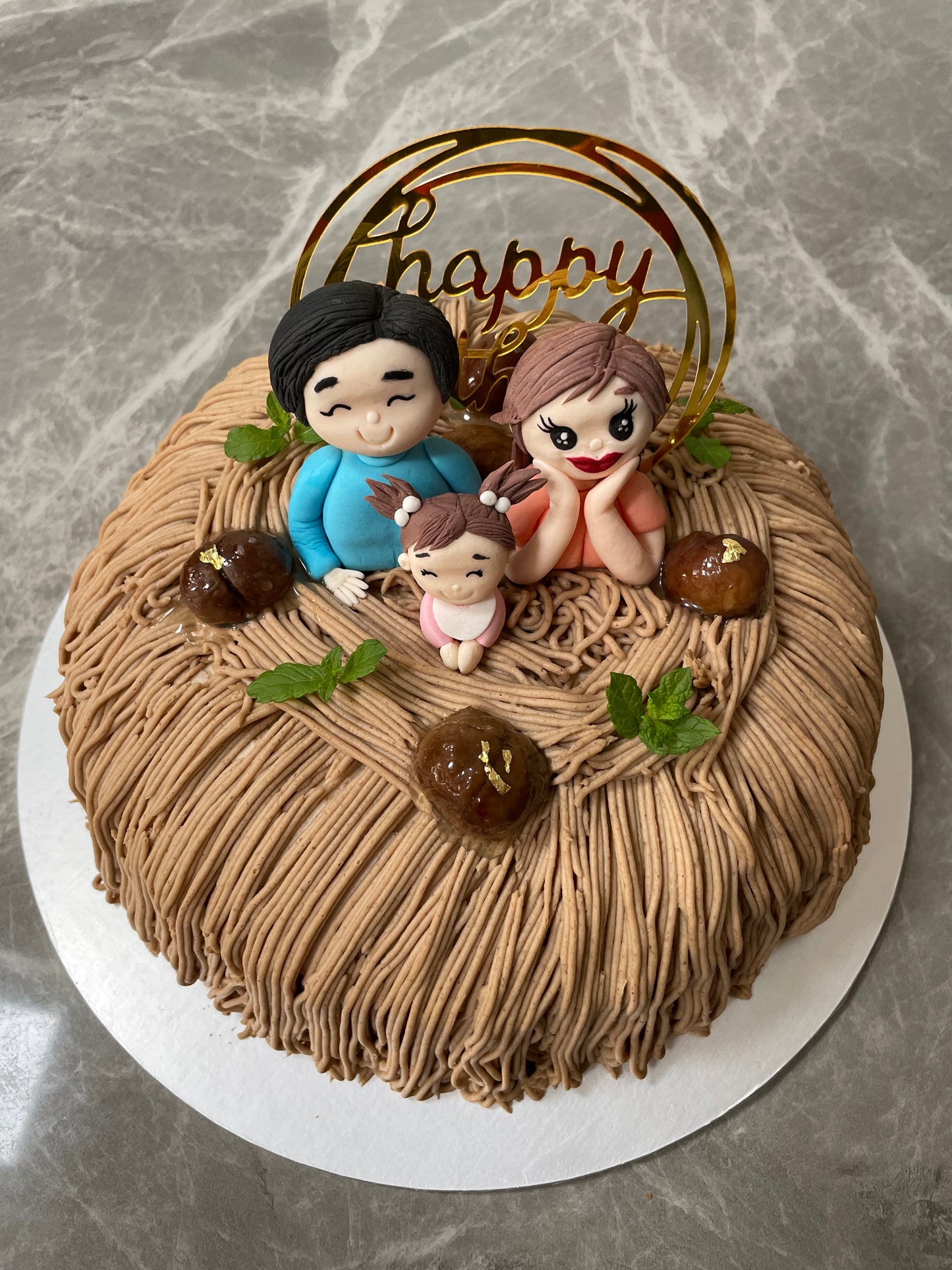 Mont Blanc chestnut cake