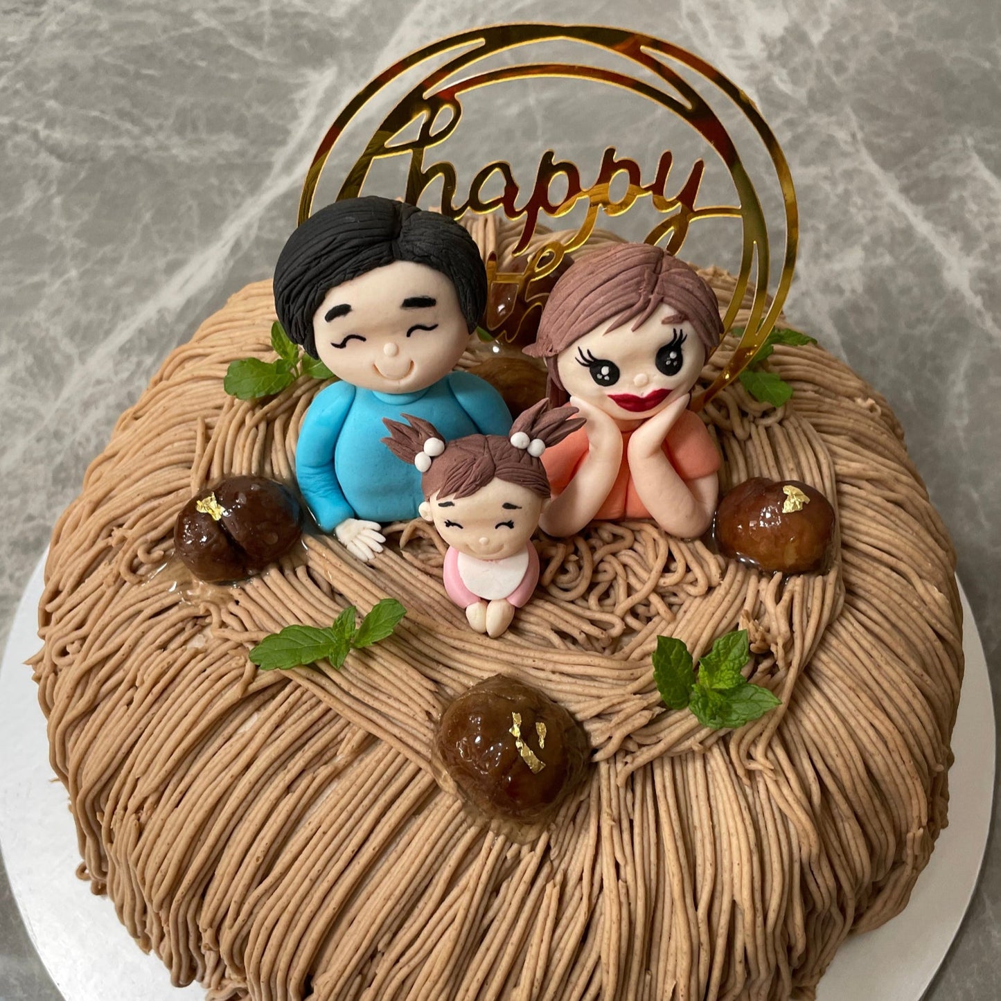 Mont Blanc chestnut cake