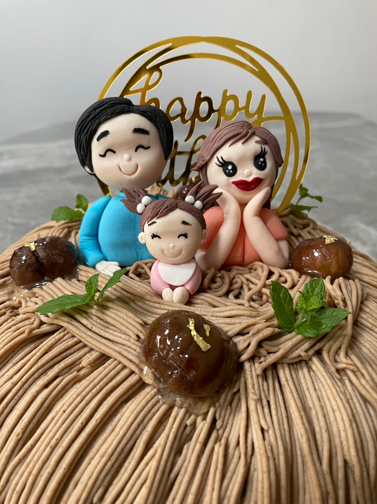 Mont Blanc chestnut cake