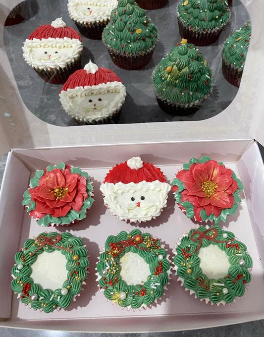 6 X’mas Cupcakes