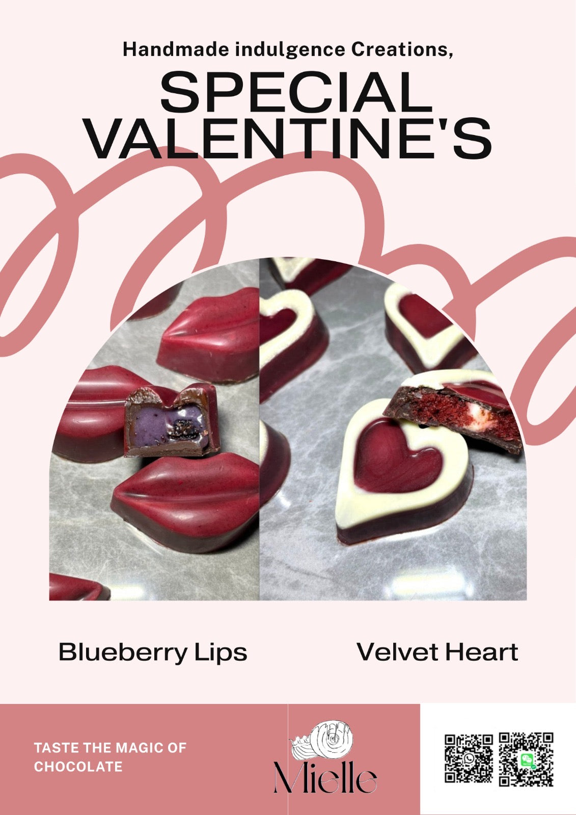 6 Signature Heart Lip Chocolates Gift Set