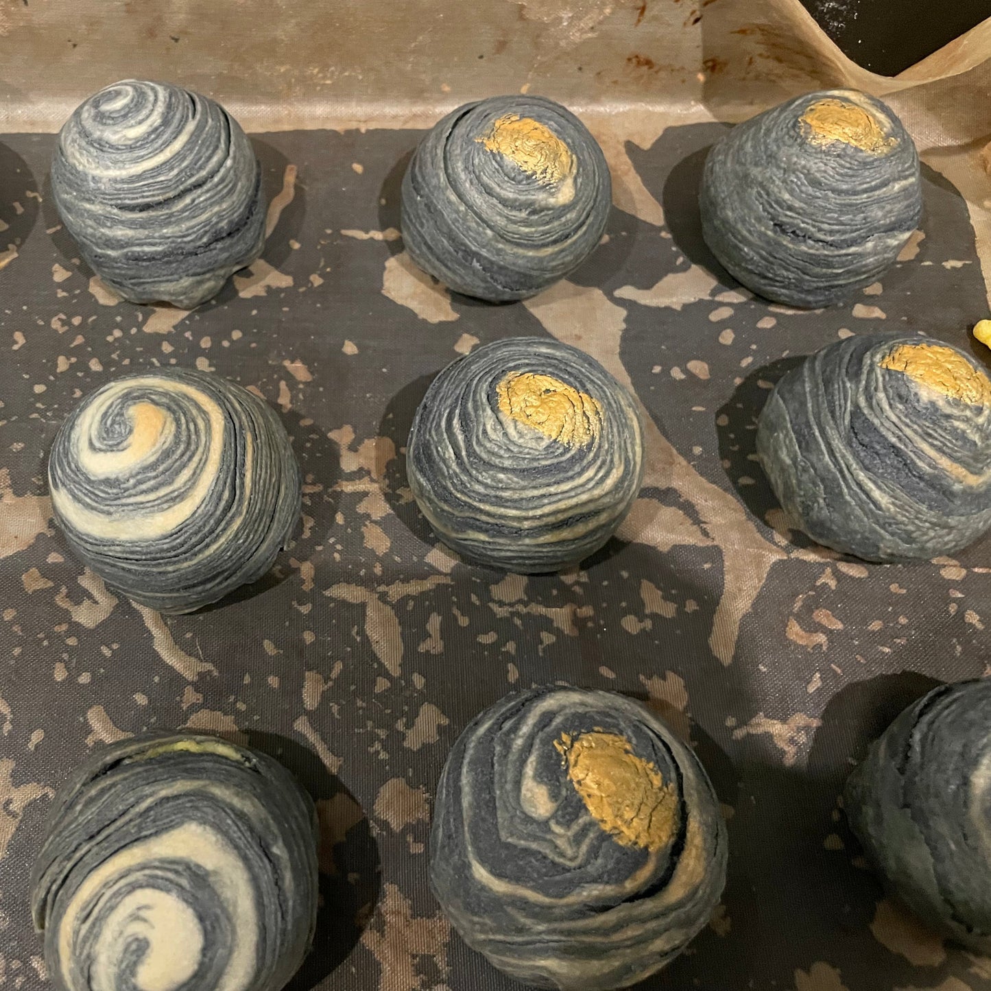 Golden Black Sesame Yolk Pastry