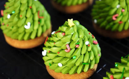 Matcha Christmas Tree Tart