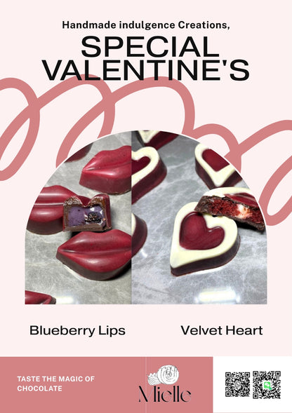 6 Signature Heart Lip Chocolates Gift Set