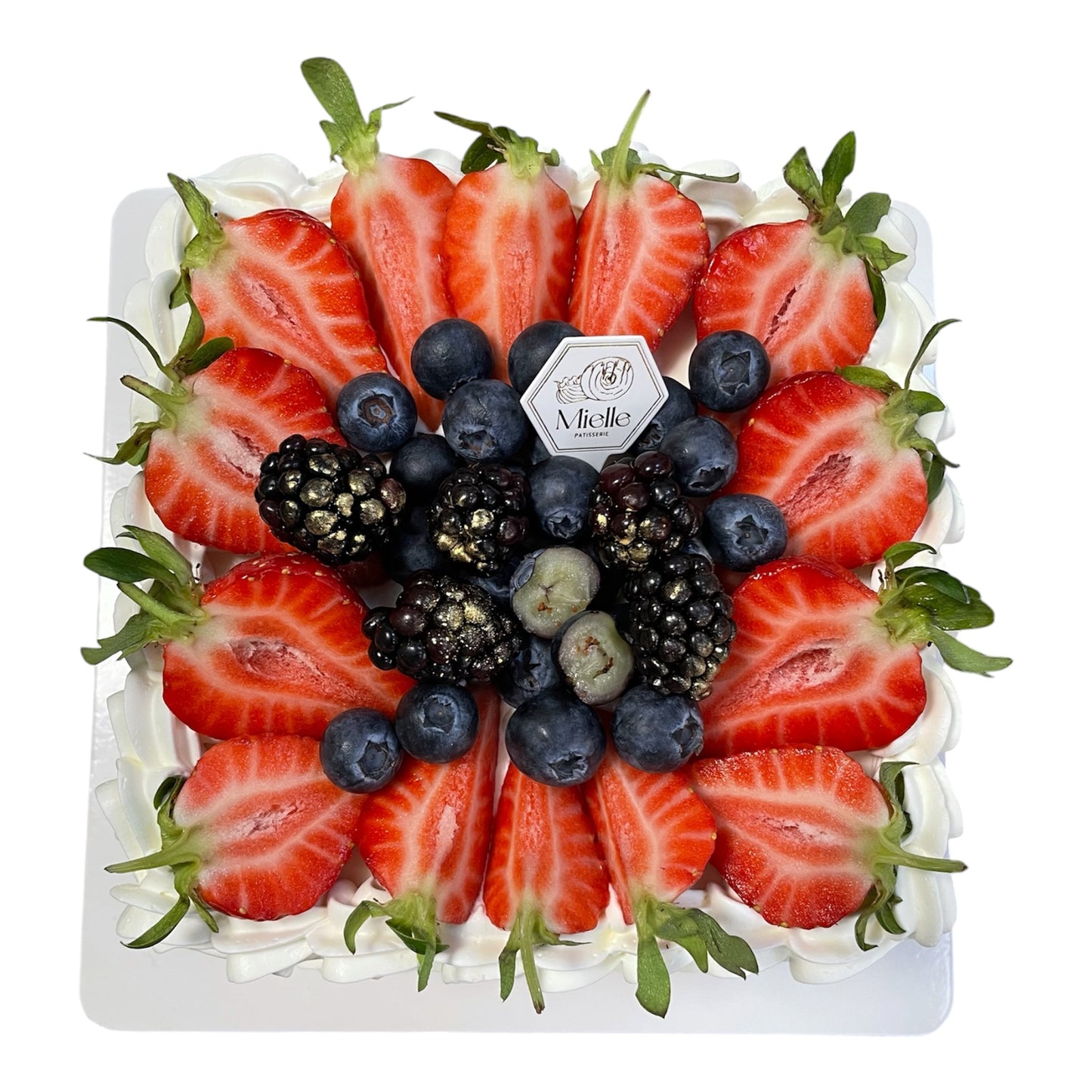 Mixed Berry Square ￼Cake