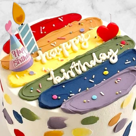 Rainbow icing Sponge