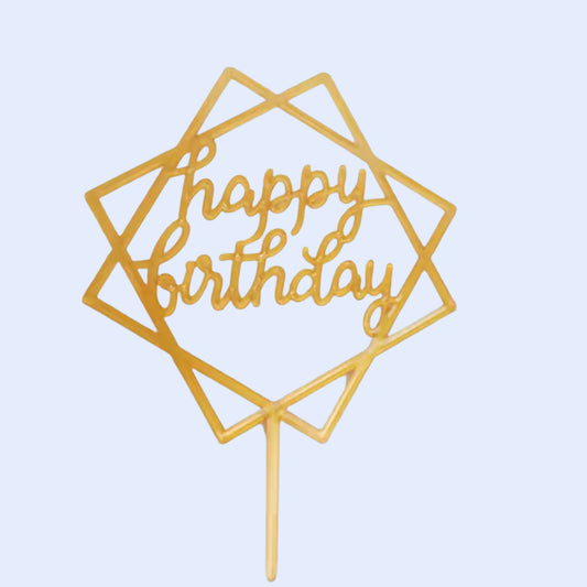 Happy Birthday Gold Border Style Two